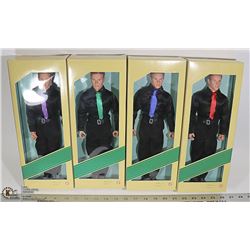 FLAT OF 4 MALE DOLLS