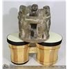 Image 1 : BONGO DRUMS & CIRCLE OF FRIENDS CANDLE HOLDER
