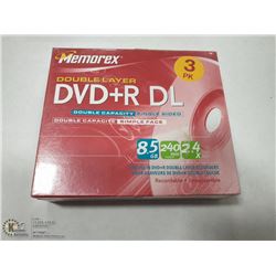 MEMOREX DVD-R DOUBLE LAYER 3 DISCS