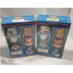 LOT OF 2 NEW SPIN SHADES NIGHTLIGHT REVOLVING