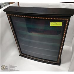 WALL DISPLAY CASE WITH INLAY 15 X 18 X 36