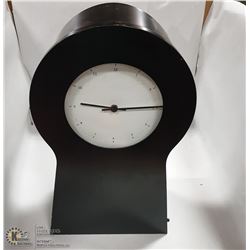 BLACK METAL CLOCK 18 X 11
