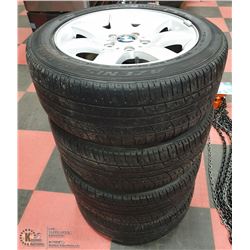 4 BMW RIMS AND TIRES  205/55R16