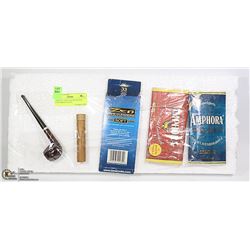 VINTAGE BAKELITE PIPE/WOOD CONTAINER OF PIPE