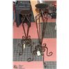 Image 1 : 2 BLACK METAL CANDLE HOLDER 24 X 30