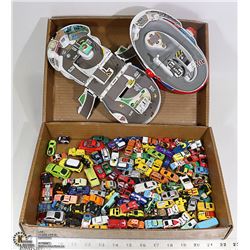 OVER 80 MINI CARS WITH 2 FOLDING TRACKS