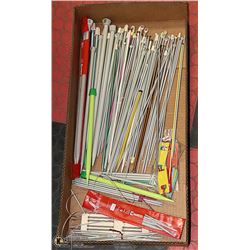 LARGE BOX W/LOTS OF SETS OF KNITTING