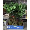 Image 1 : 3 SILK PLANTS 28" TALL