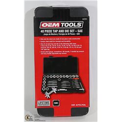 NEW OEMTOOLS 40 PC TAP & DIE SET - SAE