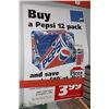 Image 1 : 60" X 42" PEPSI GAS STATION DISPLAY AD SIGN