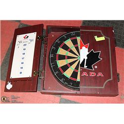 HOCKEY CANADA DARTBOARD IN A CASE