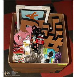 LARGE NEW BOX OF STORE MERCHANDISE FROM MAJOR