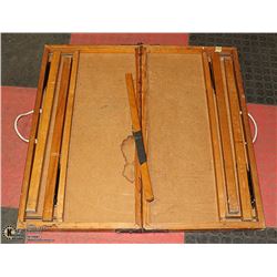 1950'S UNIQUE WOOD FOLD OUT PICNIC TABLE