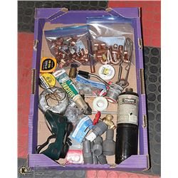 LARGE FLAT W/ SOLDERING KIT, TOOLS &