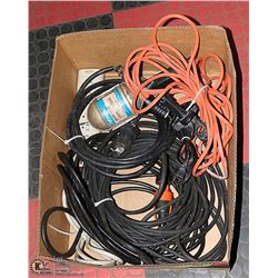 LARGE BOX WITH POWER CORDS &