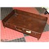 Image 1 : BROWN METAL STORAGE WITH 4 LEGS & HANDLE ON FRONT