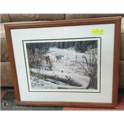 WOLF WINTER SCENE PICTURE BY PAUL RANKIN