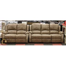 NEW DARIA RUSTIC RECLINING CONSOLE SOFA WITH