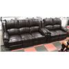 Image 1 : NEW MUNICH BROWN LEATHERETTE RECLINING SOFA 78"
