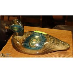 WOOD DUCK STAINED & LAQUERED 14" LONG