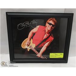SIGNED 8 X 10 JON BON JOVI FRAMED PICTURE