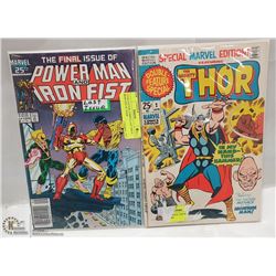 2 COLLECTOR COMICS LAST ISSUE IRON FIST #2 THOR