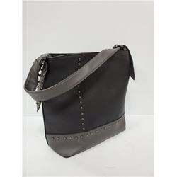 NEW LADIES TWO TONE BLACK SHOULDER BAG