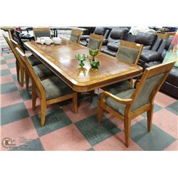ASHLEY DINING TABLE 72" X 110" WITH 8 CHAIRS