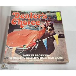 "DEALER'S CHOICE" CAR BOARDGAME COMPLETE
