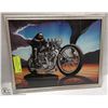 Image 1 : FRAMED ORIGINAL BIKER ART BY DAVID MANN HARLEY