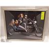 Image 1 : FRAMED ORIGINAL BIKER ART BY DAVID MANN HARLEY