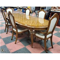 9PC BATED CHERRY WOOD DINING ROOM SUITE, INCLUDES