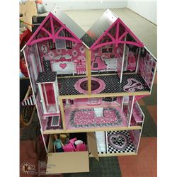 KIDKRAFT BARBIE DOLLHOUSE W/3 DOLLS