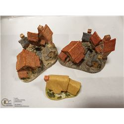 3 MODEL HOUSES HAND PAINTED MADE IN ENGLAND