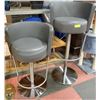 Image 1 : 2 BAR STOOLS, SWIVEL ADJUSTABLE