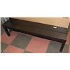 Image 1 : BLACK BENCH - 62" LONG X 14" WIDE X 17" HIGH
