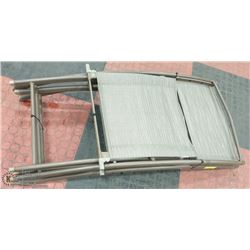 2 FOLDING DECK CHAIRS LIGHT BROWN