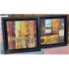 Image 1 : SET OF 2 WOOD FRAMED ABSTRACT PICTURES