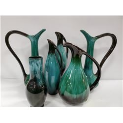 LOT OF 6 BLUE MOUNTAIN POTTERY ORNAMENTS