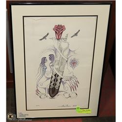 H. WADE DANIELS 15"X21.5") FRAMED 2016