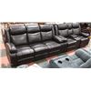 Image 1 : NEW SALEM LEATHERAIRE RECLINING SOFA WITH LOVE