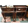 Image 1 : 2 VINTAGE STYLE END TABLES, 20 X 30 X 12