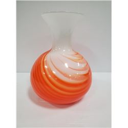 VINTAGE ART GLASS VASE 10" TALL