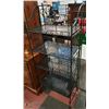 Image 1 : BLACK FOLDING METAL RACK WITH 5 SHELVES 24 X 59