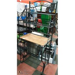 BAKERS RACK, BLACK, 28 X 65 X 20