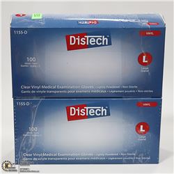 2 BOXES OF DISTECH SIZE L MEDIACAL EXAMINATION