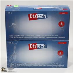 2 BOXES OF DISTECH SIZE L MEDIACAL EXAMINATION