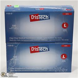2 BOXES OF DISTECH SIZE L MEDIACAL EXAMINATION