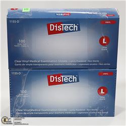 2 BOXES OF DISTECH SIZE L MEDIACAL EXAMINATION