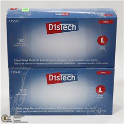 2 BOXES OF DISTECH SIZE L MEDIACAL EXAMINATION